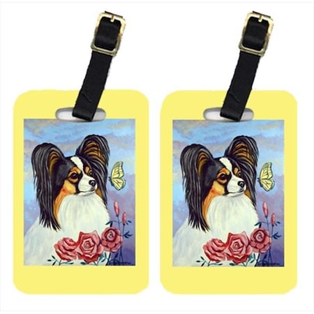 Carolines Treasures Carolines Treasures 7036BT Papillon With Butterfly Luggage Tags; Pack - 2 7036BT